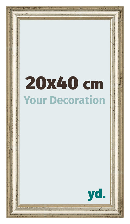 Photo Frame 20x40cm Metallic Gloss MDF Lazio Front Size | Yourdecoration.co.uk