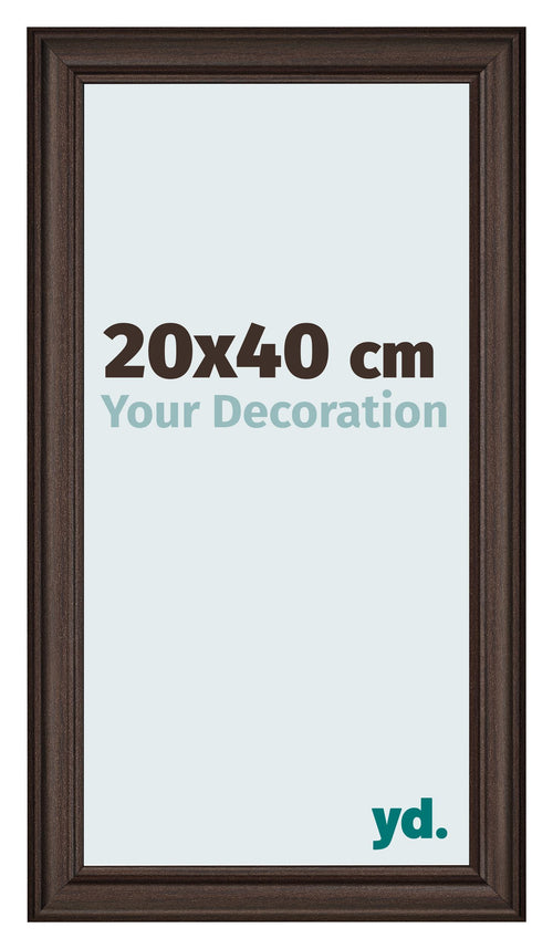 Photo Frame 20x40cm Oak Dark MDF Lazio Front Size | Yourdecoration.co.uk