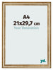 Photo Frame 21x29 7cm A4 Gold Antique MDF Lazio Front Size | Yourdecoration.co.uk