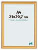 Photo Frame 21x29 7cm A4 Gold Matte MDF Lazio Front Size | Yourdecoration.co.uk