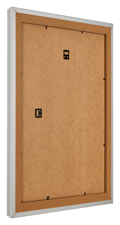 Photo Frame 24x30cm Silver Matte MDF Lazio Back Oblique | Yourdecoration.co.uk