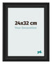 Photo Frame 24x32cm Black Woodgrain MDF Lazio Front Size | Yourdecoration.co.uk