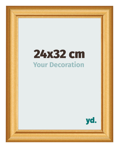 Photo Frame 24x32cm Gold Matte MDF Lazio Front Size | Yourdecoration.co.uk