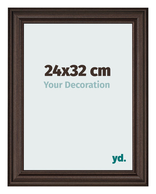 Photo Frame 24x32cm Oak Dark MDF Lazio Front Size | Yourdecoration.co.uk