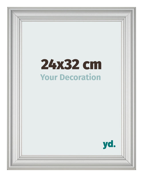 Photo Frame 24x32cm Silver Matte MDF Lazio Front Size | Yourdecoration.co.uk