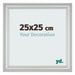 Photo Frame 25x25cm Silver Matte MDF Lazio Front Size | Yourdecoration.co.uk