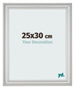 Photo Frame 25x30cm Silver Matte MDF Lazio Front Size | Yourdecoration.co.uk