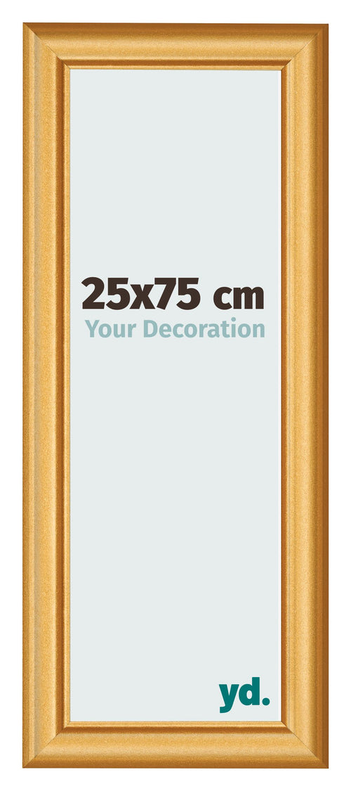 Photo Frame 25x75cm Gold Matte MDF Lazio Front Size | Yourdecoration.co.uk