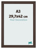 Photo Frame 29 7x42cm A3 Oak Dark MDF Lazio Front Size | Yourdecoration.co.uk