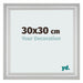 Photo Frame 30x30cm Silver Matte MDF Lazio Front Size | Yourdecoration.co.uk
