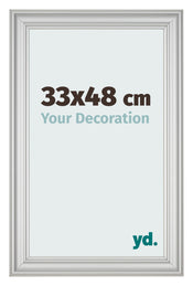Photo Frame 33x48cm Silver Matte MDF Lazio Front Size | Yourdecoration.co.uk