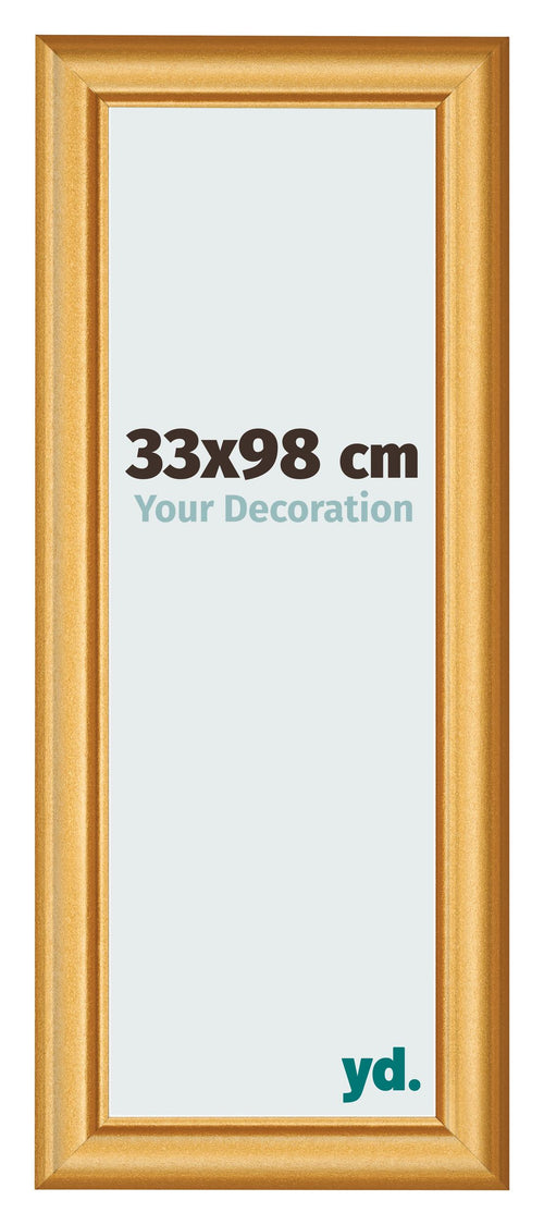 Photo Frame 33x98cm Gold Matte MDF Lazio Front Size | Yourdecoration.co.uk