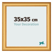 Photo Frame 35x35cm Gold Matte MDF Lazio Front Size | Yourdecoration.co.uk