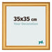 Photo Frame 35x35cm Gold Matte MDF Lazio Front Size | Yourdecoration.co.uk
