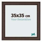 Photo Frame 35x35cm Oak Dark MDF Lazio Front Size | Yourdecoration.co.uk