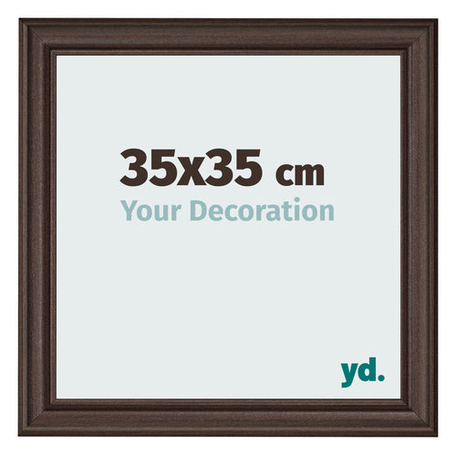 Photo Frame 35x35cm Oak Dark MDF Lazio Front Size | Yourdecoration.co.uk