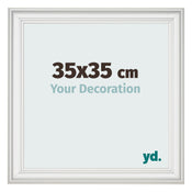 Photo Frame 35x35cm White Swept MDF Lazio Front Size | Yourdecoration.co.uk