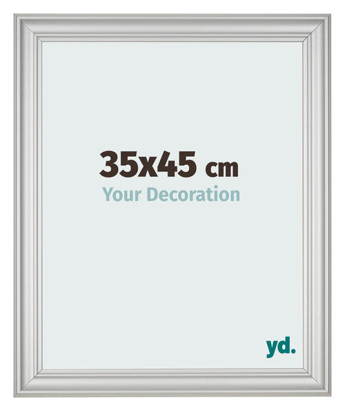 Photo Frame 35x45cm Silver Matte MDF Lazio Front Size | Yourdecoration.co.uk