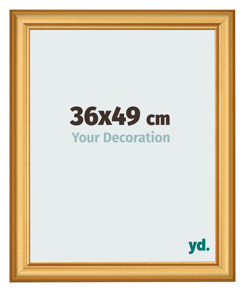 Photo Frame 36x49cm Gold Matte MDF Lazio Front Size | Yourdecoration.co.uk