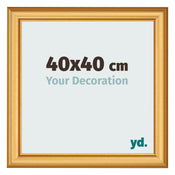 Photo Frame 40x40cm Gold Matte MDF Lazio Front Size | Yourdecoration.co.uk
