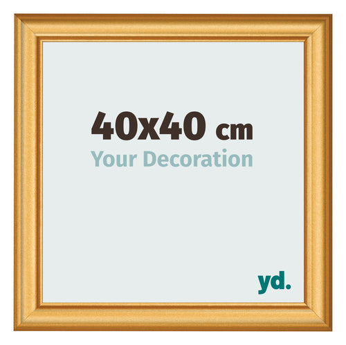 Photo Frame 40x40cm Gold Matte MDF Lazio Front Size | Yourdecoration.co.uk