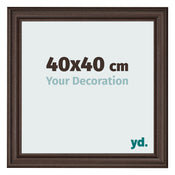 Photo Frame 40x40cm Oak Dark MDF Lazio Front Size | Yourdecoration.co.uk