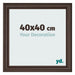 Photo Frame 40x40cm Oak Dark MDF Lazio Front Size | Yourdecoration.co.uk