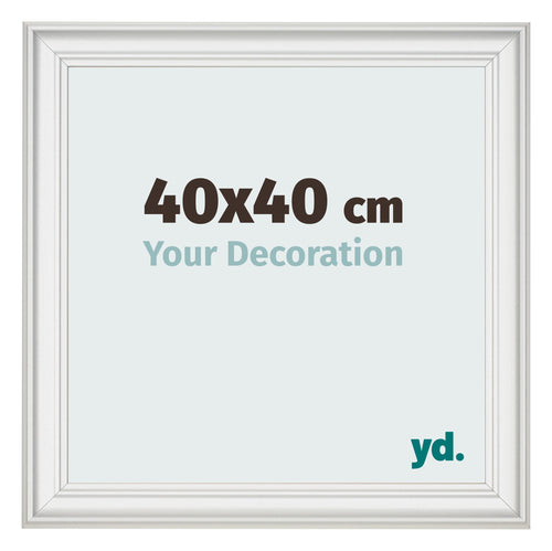 Photo Frame 40x40cm White Swept MDF Lazio Front Size | Yourdecoration.co.uk