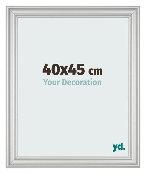 Photo Frame 40x45cm Silver Matte MDF Lazio Front Size | Yourdecoration.co.uk