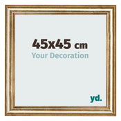 Photo Frame 45x45cm Gold Antique MDF Lazio Front Size | Yourdecoration.co.uk