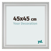 Photo Frame 45x45cm Silver Matte MDF Lazio Front Size | Yourdecoration.co.uk