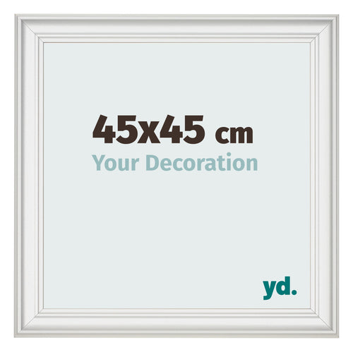 Photo Frame 45x45cm White Swept MDF Lazio Front Size | Yourdecoration.co.uk