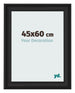 Photo Frame 45x60cm Black Woodgrain MDF Lazio Front Size | Yourdecoration.co.uk