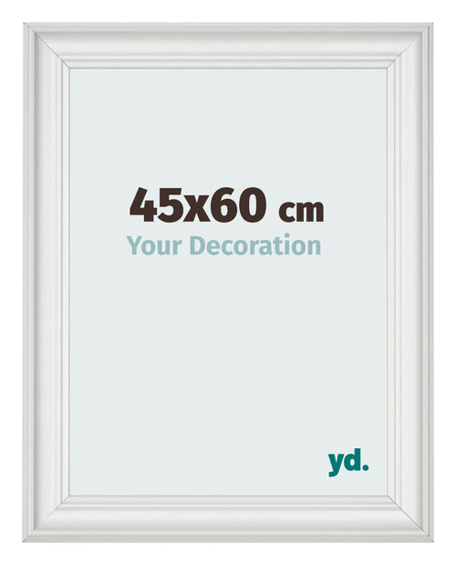 Photo Frame 45x60cm White Swept MDF Lazio Front Size | Yourdecoration.co.uk