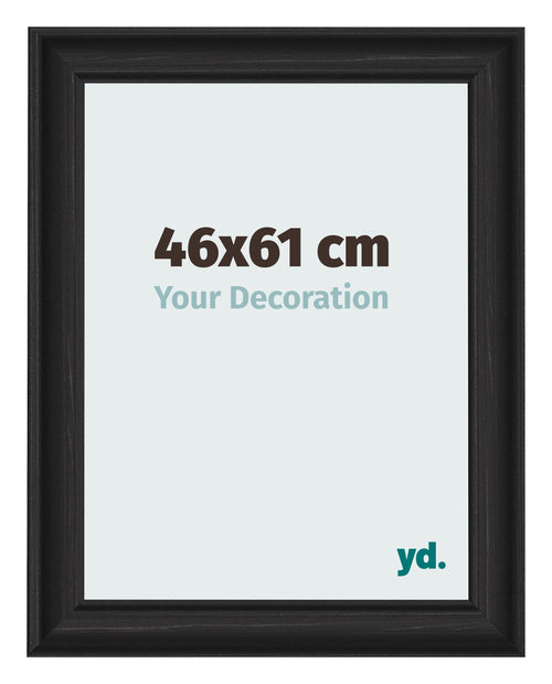 Photo Frame 46x61cm Black Woodgrain MDF Lazio Front Size | Yourdecoration.co.uk