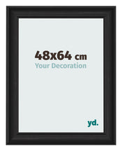 Photo Frame 48x64cm Black Woodgrain MDF Lazio Front Size | Yourdecoration.co.uk