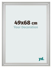 Photo Frame 49x68cm Silver Matte MDF Lazio Front Size | Yourdecoration.co.uk