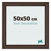 Photo Frame 50x50cm Oak Dark MDF Lazio Front Size | Yourdecoration.co.uk