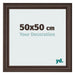Photo Frame 50x50cm Oak Dark MDF Lazio Front Size | Yourdecoration.co.uk