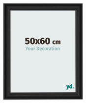 Photo Frame 50x60cm Black Woodgrain MDF Lazio Front Size | Yourdecoration.co.uk