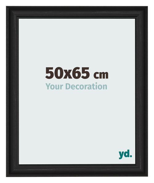 Photo Frame 50x65cm Black Woodgrain MDF Lazio Front Size | Yourdecoration.co.uk