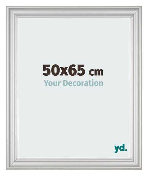Photo Frame 50x65cm Silver Matte MDF Lazio Front Size | Yourdecoration.co.uk