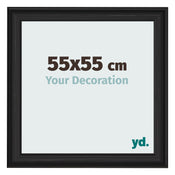 Photo Frame 55x55cm Black Woodgrain MDF Lazio Front Size | Yourdecoration.co.uk