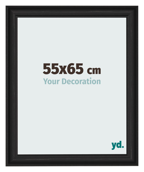 Photo Frame 55x65cm Black Woodgrain MDF Lazio Front Size | Yourdecoration.co.uk