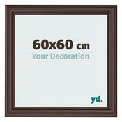 Photo Frame 60x60cm Oak Dark MDF Lazio Front Size | Yourdecoration.co.uk