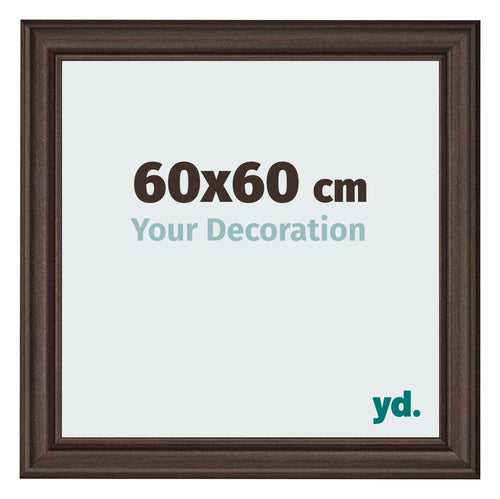 Photo Frame 60x60cm Oak Dark MDF Lazio Front Size | Yourdecoration.co.uk