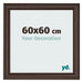Photo Frame 60x60cm Oak Dark MDF Lazio Front Size | Yourdecoration.co.uk