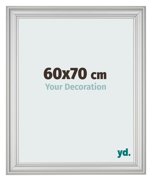 Photo Frame 60x70cm Silver Matte MDF Lazio Front Size | Yourdecoration.co.uk