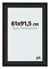 Photo Frame 61x91 5cm Black Woodgrain MDF Lazio Front Size | Yourdecoration.co.uk