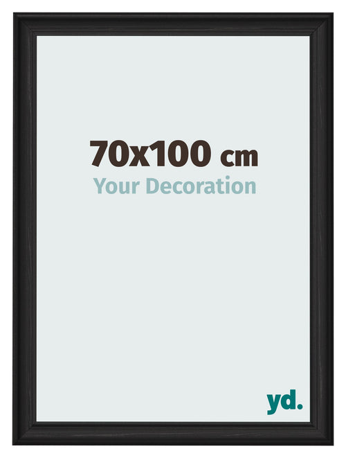 Photo Frame 70x100cm Black Woodgrain MDF Lazio Front Size | Yourdecoration.co.uk